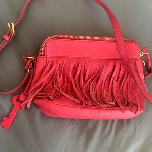 Pink crossbody fossil purse